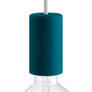 Creative Cables Eiva Elegant - E27 fitting met siliconen kabelhouder - Ø 6 x 10,5 cm - IP65 - petroleum