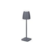 Nova Luce Colt - tafellamp met usb-poort - Ø 8 x 30 cm - 2W dimbare LED incl. - IP54 - basaltgrijs