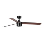 Faro Rudder Tek 3 L - plafondventilator met licht - Ø 132 cm - mat zwart - 4000K