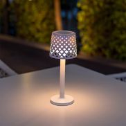 New Garden Gretita - buiten tafellamp op batterijen - Ø11,7 x 31 cm - 1W LED incl. - IP44 - wit