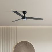 Faro Rudder L - plafondventilator met licht - Ø 132 cm - mat zwart