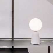 Nova Luce Zero - tafellamp - Ø 10 x 20 cm - wit