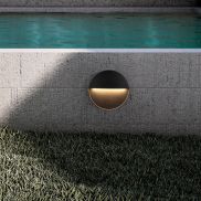 Nova Luce Rodix - buiten wandverlichting - Ø 16 x 3,1 cm - 5W LED incl. - IP54 - zandzwart