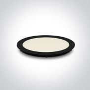 ONE Light Round Recessed Panels - inbouw plafondverlichting - Ø 295 mm, Ø 285 mm inbouwmaat - 30W LED incl. - zwart