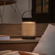 Nordlux Coupar Solar - draagbare tafellamp op zonne-energie met USB-poort - Ø 14 x 22 cm - 3 stappen dimbare - 3,2W LED incl. - IP44 - zwart