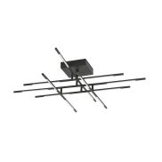 Nova Luce Raccio - plafondverlichting - 94,5 x 94,5 x 21 cm - 48W dimbare LED incl. - zwart