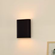 Lucide Ovalis - wandverlichting - 16 x 8 x 20 cm - zwart