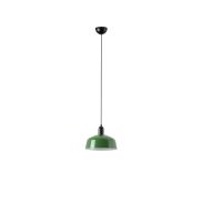 Faro Tatawin M - hanglamp - Ø 25 x 211,5 cm  - satijnzwart en glansgroen