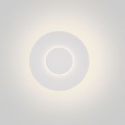Nova Luce Cico - buiten wandverlichting - Ø 24 x 4,8 cm - 12W LED incl. - IP65 - zandwit