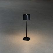 Konstsmide Capri Mini - buiten tafellamp - 7 x 7 x 25 cm - 2,2W dim to warm LED incl. - oplaadbaar - IP54 - zwart