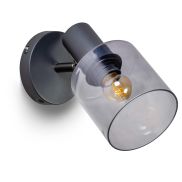 ETH Sledge Glass - wandlamp - Ø 30 x 21 cm - gerookt