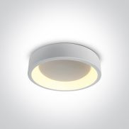 ONE Light LED Decorative Plafo Round - plafondverlichting - Ø 45,5 x 13,2 cm - 32W LED incl. - wit - instelbare lichtkleur