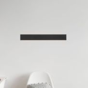 Nova Luce Seline - wandlamp - 7,5 x 2,7 x 60 cm - 20W LED incl. - IP44 - zandzwart