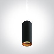 ONE Light Cylinder - hanglamp - Ø 6,8 x 146,5 cm - zwart