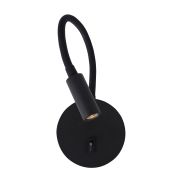 Nova Luce Jaco - bedlamp - 10 x 3 x 44 cm - 3W LED incl. - zwart