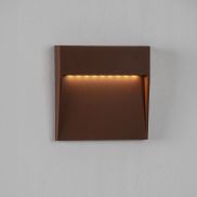 Nova Luce Fem - buiten wandverlichting - Ø 16 x 16 x 2,7 cm - 5W LED incl. - IP54 - corten