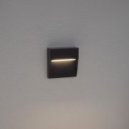 Nova Luce Nectar - buiten wandverlichting - 11 x 3 x 11 cm - 3W LED incl. - IP65 - donker antraciet