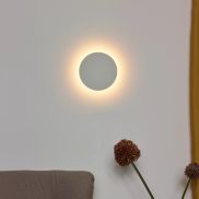 Lucide Eklyps LED - wandverlichting -  Ø 15 x 3 cm - 6W LED incl. - Wit