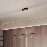 Nova Luce Stellar - hanglamp - 120 x 150 x 8 cm - 17W dimbare LED incl. - zwart chroom