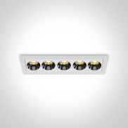 ONE Light Mirror Dark Light Range - inbouwspot - 147 x 45 mm, 140 x 36 mm inbouwmaat - 12W LED incl. - wit