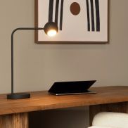 Lucide Comet - oplaadbare tafellamp - 30,2 x 15 x 49,6 cm - 3 stap dimmer - 3W dimbare LED incl. - zwart
