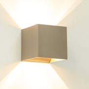 Artdelight Gymm - wandverlichting - 10 x 10 x 10 cm - champagne