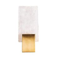 Maxlight Vetro - wandverlichting - 13 x 5,5 x 30 cm - 3W LED incl. - geborsteld goud