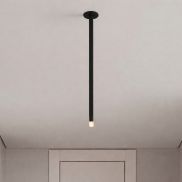 Nova Luce Stilvi - plafondlamp - Ø 5 x 44 cm - 4W LED incl. - zandzwart