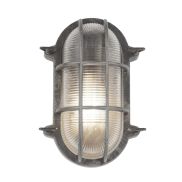 Searchlight Bulkhead - buiten plafond/wandlamp - 16 x 25 cm - IP44 - zwart zilver