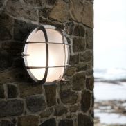 Nordlux Polperro - buiten wandverlichting - Ø 19,5 x 9,3 cm - IP64 - nikkel