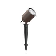 VK Lighting Sui - spot op piek - Ø 7 x 9,8 cm - 12W LED incl. - IP65 - roestbruin