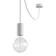 Creative Cables Eiva - buitenhanglamp met siliconen plafondbevestiging - Ø 12,5 x 514,5 cm - IP65 - wit