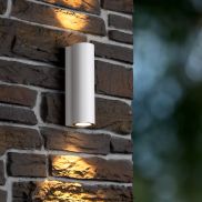 Lucide Akra - buiten wandverlichting - 5,5 x 6,5 x 20 cm - 2 x 6W LED incl. - IP54 - wit