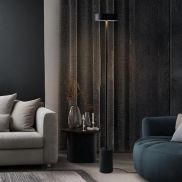 Nova Luce Thea - vloerlamp - Ø 20 x 135 cm - 17W  LED incl. - zwart