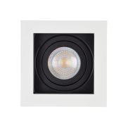 Projectlight Bloq 1 - inbouwspot - 100 x 100 mm, 92 x 92 mm inbouwmaat - wit en zwart