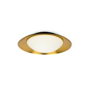 Faro Side - plafond/wandverlichting - Ø 39 x 11 x 21 cm - 15W LED incl. - zwart & koper