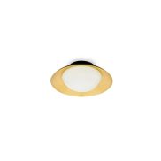 Faro Side - plafond/wandverlichting - Ø 20 x 9 cm - zwart & goud