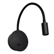 ETH Wiflex - wandlamp - oplaadbaar via USB-kabel - 3 stappen dimbaar - Ø 2,3 x 3 cm - 3W LED incl. - zwart