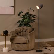 Lucide Bensen - vloerlamp - Ø 22 x 152 cm - grijs