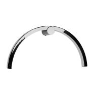 Maxlight Trio Arc - opbouw wandlamp - 60 x 11 x 30 cm - 16W LED incl. - IP44 - chroom