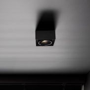 Nova Luce Brook - inbouwspot - 9,6 x 9,6 x 7,8 cm, inbouwmaat 79 mm - zwart