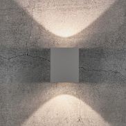 Nordlux Canto Kubi 2 - buiten wandverlichting - 8,7 x 10,4 x 10 cm - 2 x 6W LED incl. - IP44 - grijs