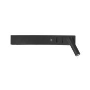 Nova Luce Vida - wandverlichting met schakelaar en USB-lader - 35 x 10 x 8 cm - 5W + 3W LED incl. - zand zwart