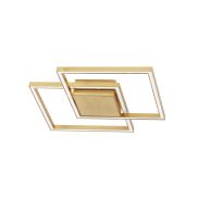 Nova Luce Bilbao - plafondverlichting - 46 x 46 x 6,5 cm - 25W LED incl. - goud