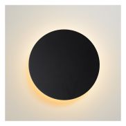Lucide Eklyps LED - wandverlichting - Ø 15 x 3 cm - 6W LED incl. - zwart