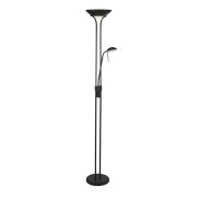 Searchlight Mother & Child - staanlamp met leeslamp - Ø25,4 x 180 cm - 15,5W + 5W dimbare LED incl. - mat zwart