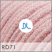 Daylight Italia - textielsnoer - per 100 cm - roos
