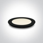 ONE Light Round Recessed Panel - inbouw plafondverlichting - Ø 17,3 x 2,2 cm - 12W LED incl. - zwart - CCT