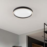 Nova Luce Istos - plafondlamp - Ø 50 x 5 cm - 38W dimbare LED incl. - zandzwart