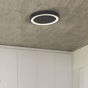 Nova Luce Nodi - plafondlamp - Ø 45 x 5 cm - 30W LED incl. - zandzwart